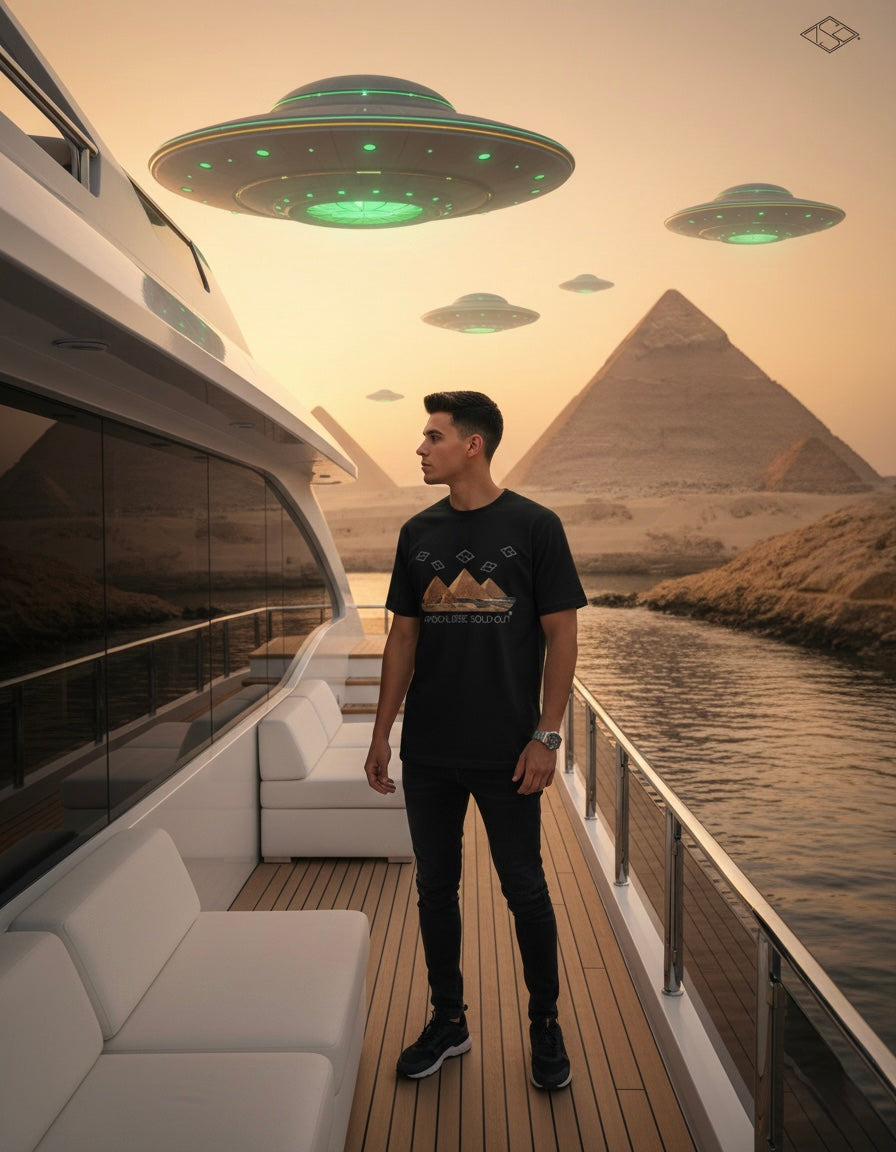 UFO ON PYRAMID t-shirt