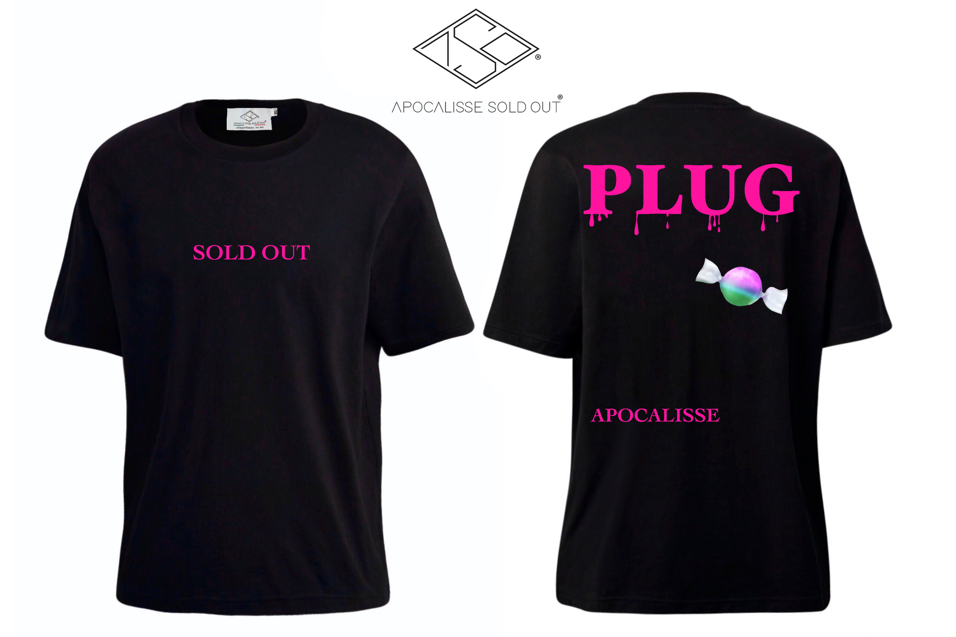 tshirt Apocalisse PLUG caramella by ApocalisseSoldOut® Fashion Brand